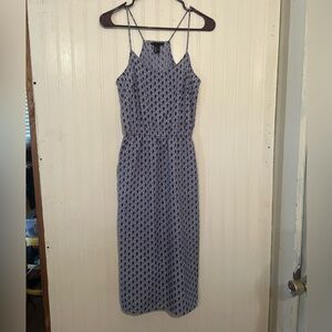 H&M Patterned Blue and White Maxi Dress